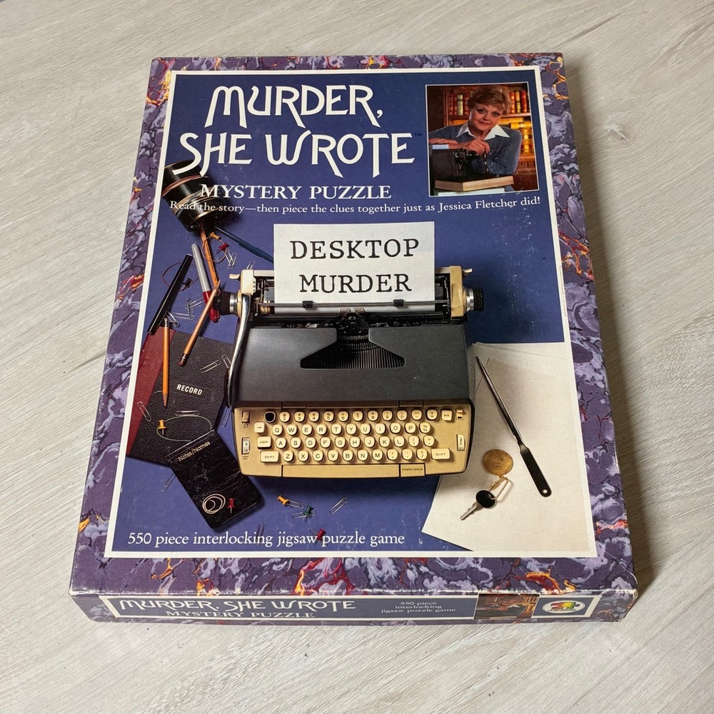 Vintage Murder She Wrote Desktop Murder 550pc Mystery Jigsaw Puzzle Game TV